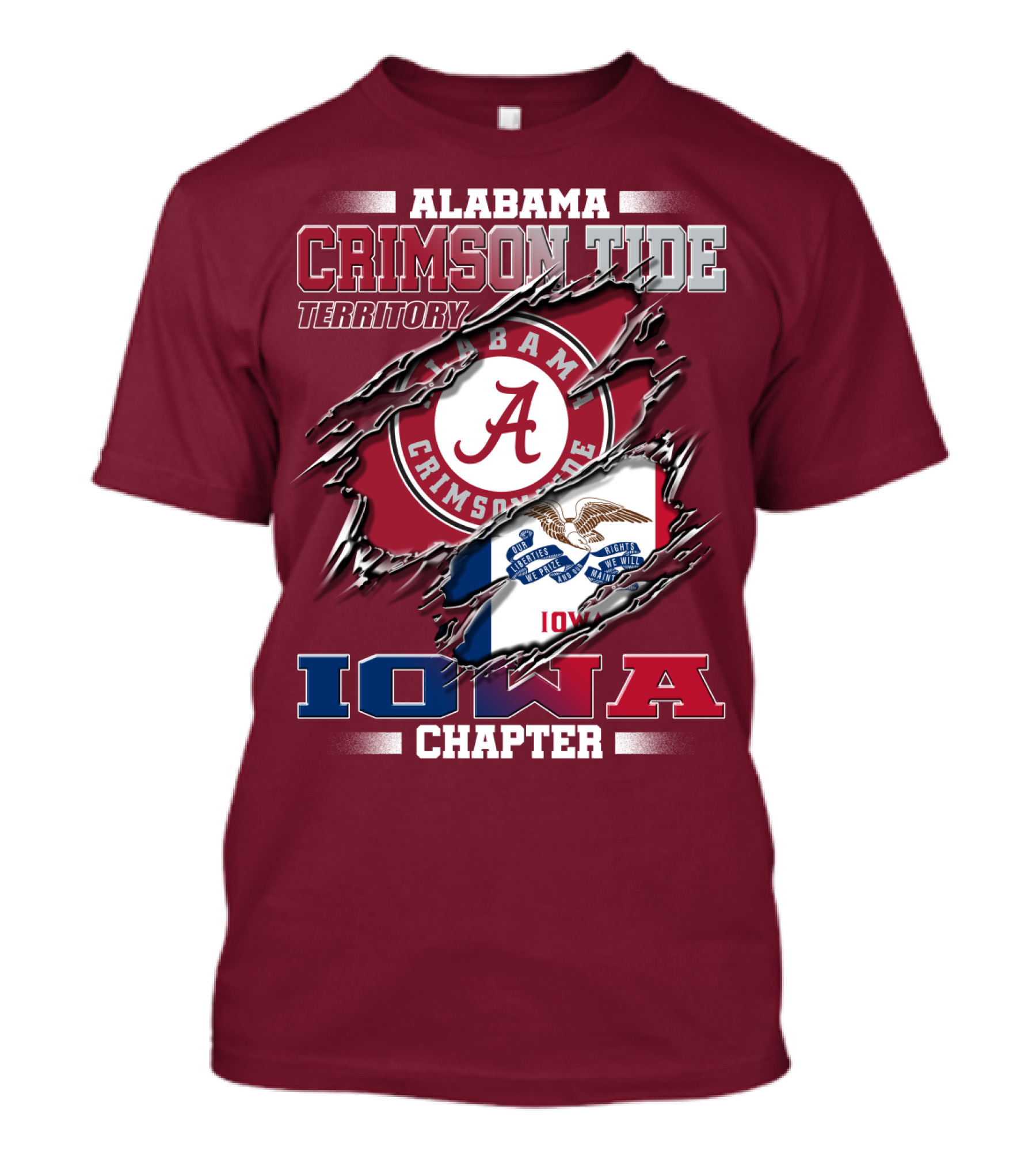 Alabama Crimson Tide Territory Iowa Chapter T-Shirt