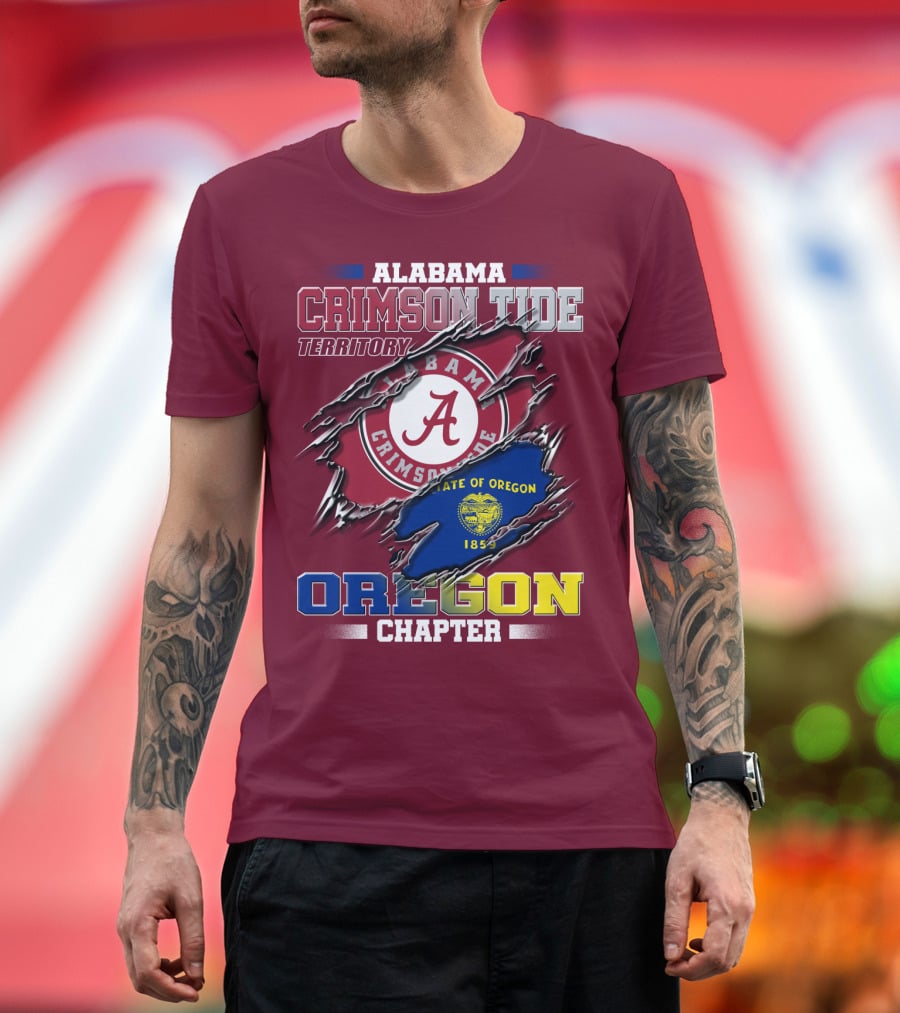 Alabama Crimson Tide Territory Oregon Chapter State Of Oregon 1859 T-Shirt