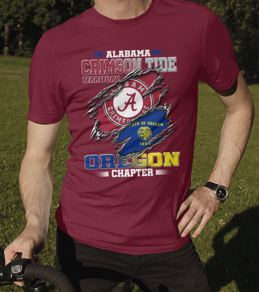 Alabama Crimson Tide Territory Oregon Chapter State Of Oregon 1859 T-Shirt