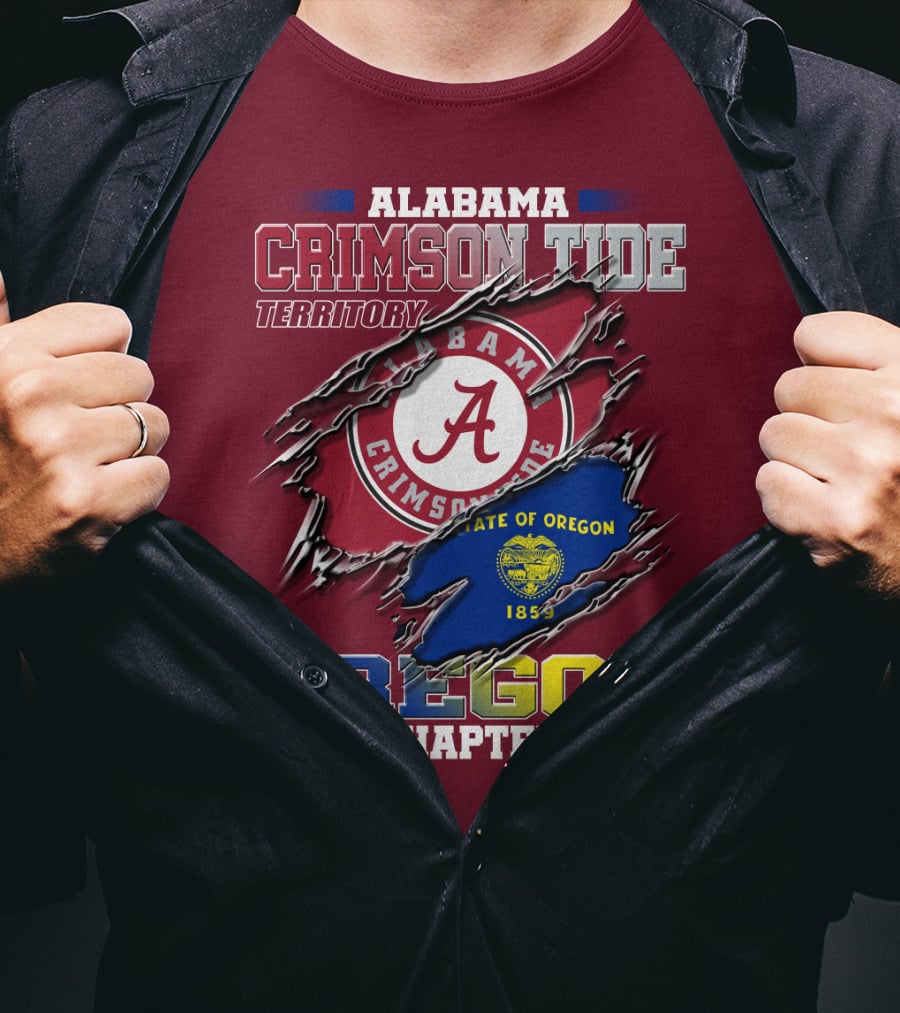 Alabama Crimson Tide Territory Oregon Chapter State Of Oregon 1859 T-Shirt