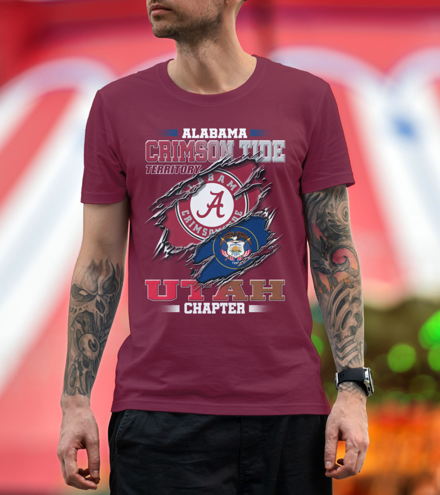 Alabama Crimson Tide Territory Utah Chapter 1896 Seal T-Shirt