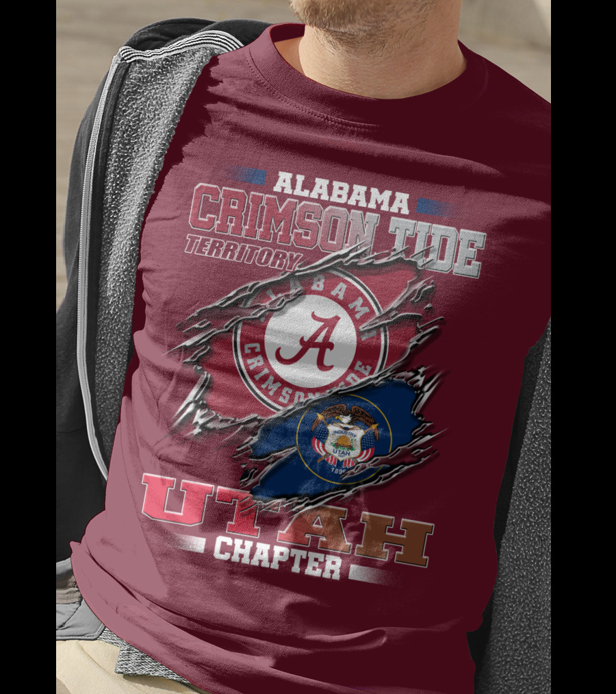 Alabama Crimson Tide Territory Utah Chapter 1896 Seal T-Shirt
