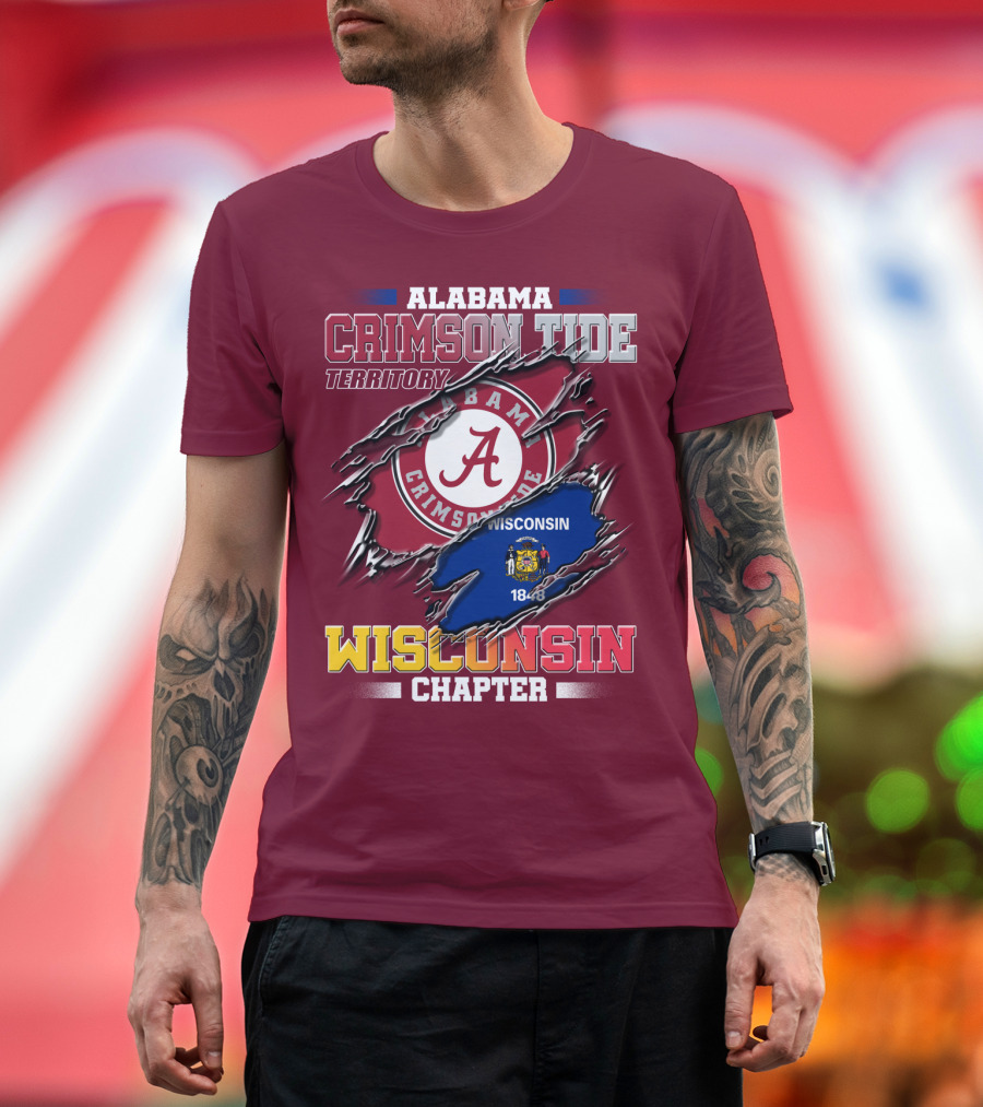 Alabama Crimson Tide Territory Wisconsin Chapter 1848 T-Shirt