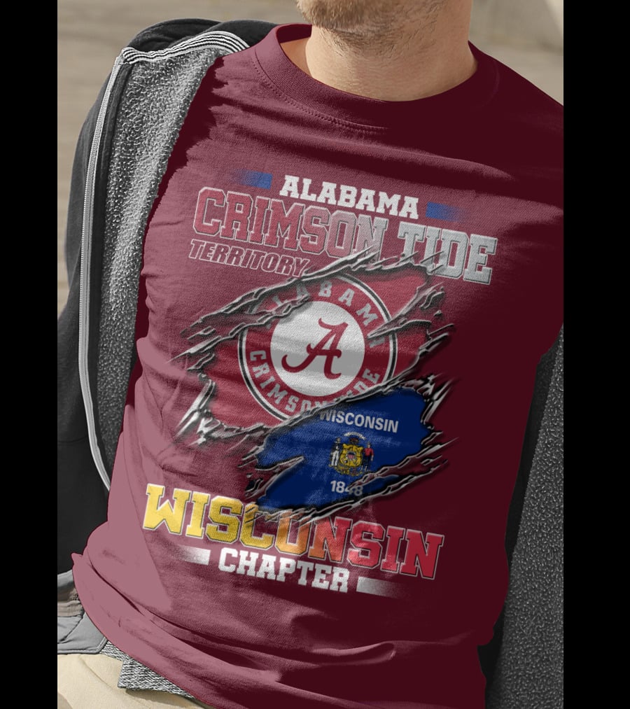 Alabama Crimson Tide Territory Wisconsin Chapter 1848 T-Shirt
