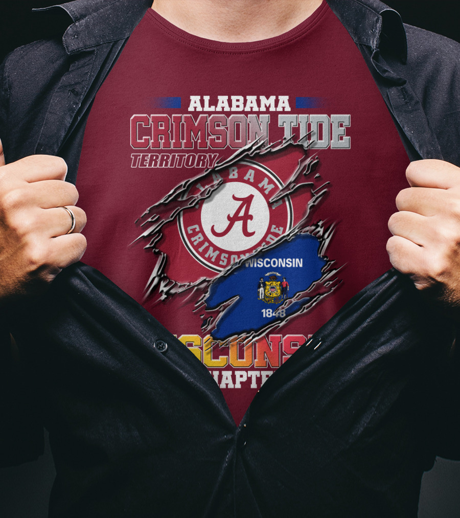 Alabama Crimson Tide Territory Wisconsin Chapter 1848 T-Shirt