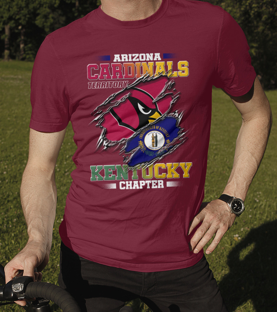 Arizona Cardinals Territory Kentucky Chapter Commonwealth Of Kentucky Flag T-Shirt