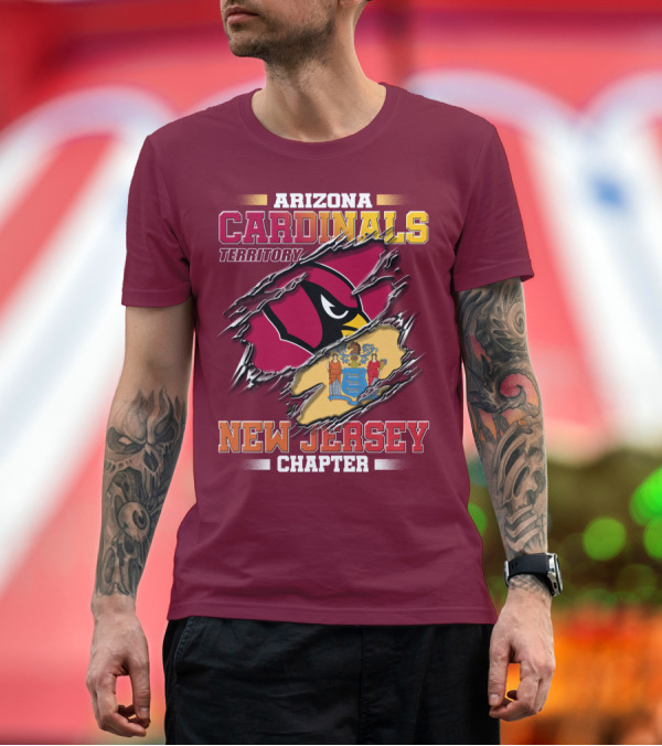 Premium T-Shirt: Arizona Cardinals Territory New Jersey Chapter T-Shirt Arizona Cardinals Territory New Jersey Chapter T-Shirt