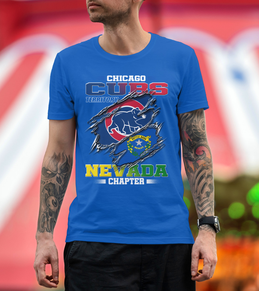 Chicago Cubs Territory Nevada Chapter Battle Born T-Shirt