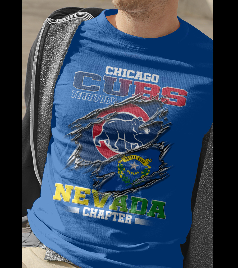 Chicago Cubs Territory Nevada Chapter Battle Born T-Shirt