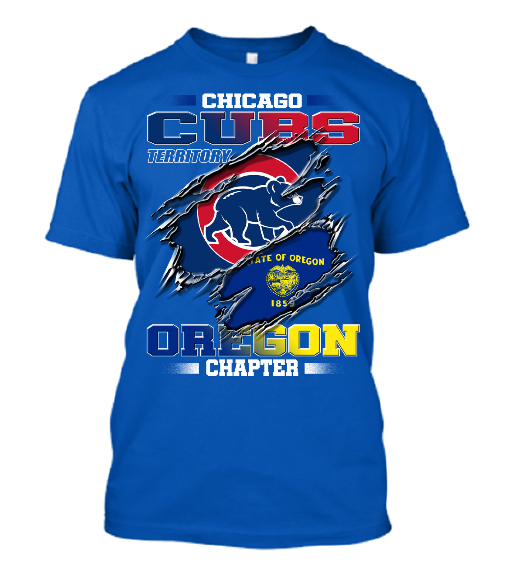 Chicago Cubs Territory Oregon Chapter State Of Oregon 1859 T-Shirt
