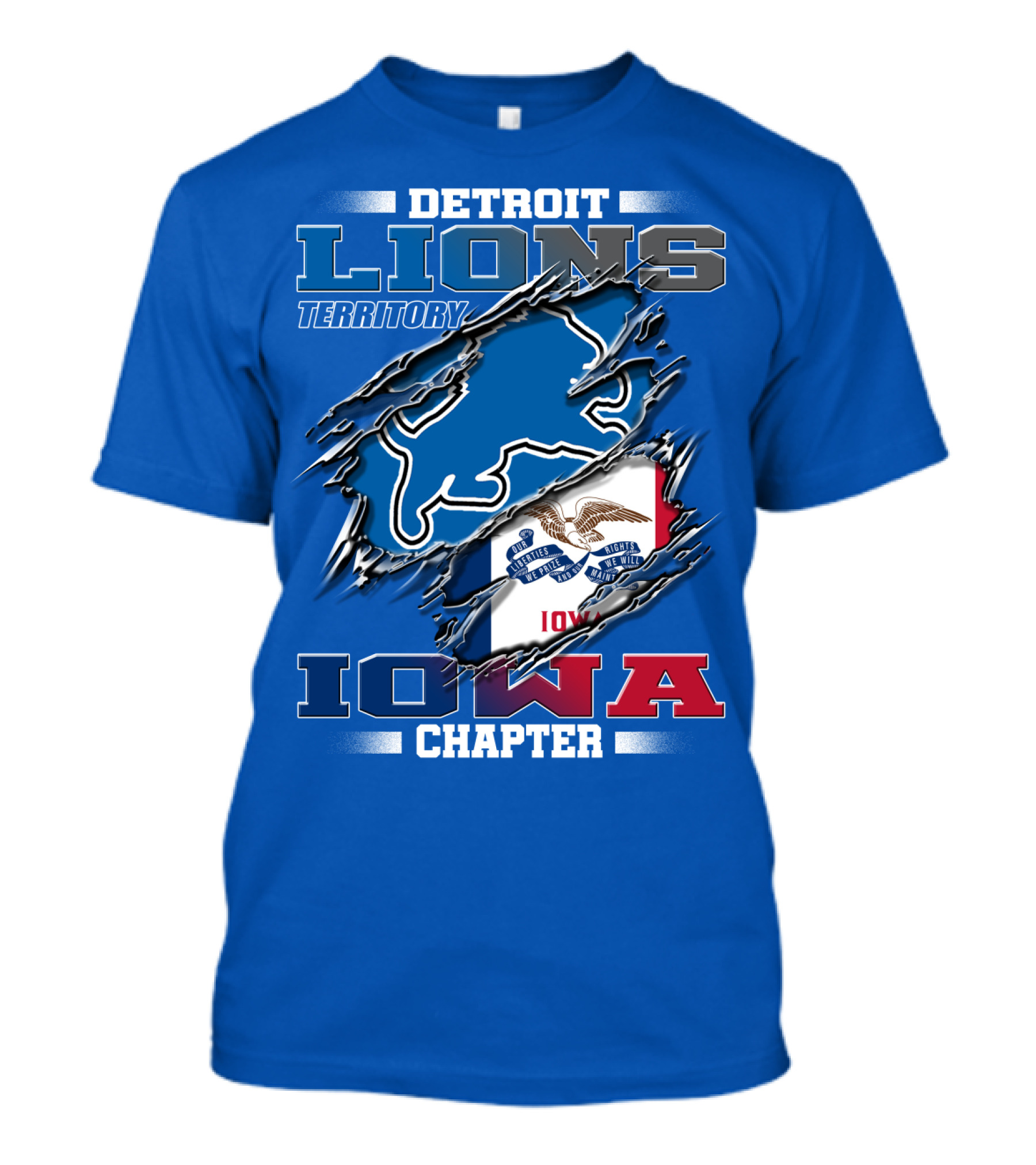 Detroit Lions Territory Iowa Chapter T-Shirt