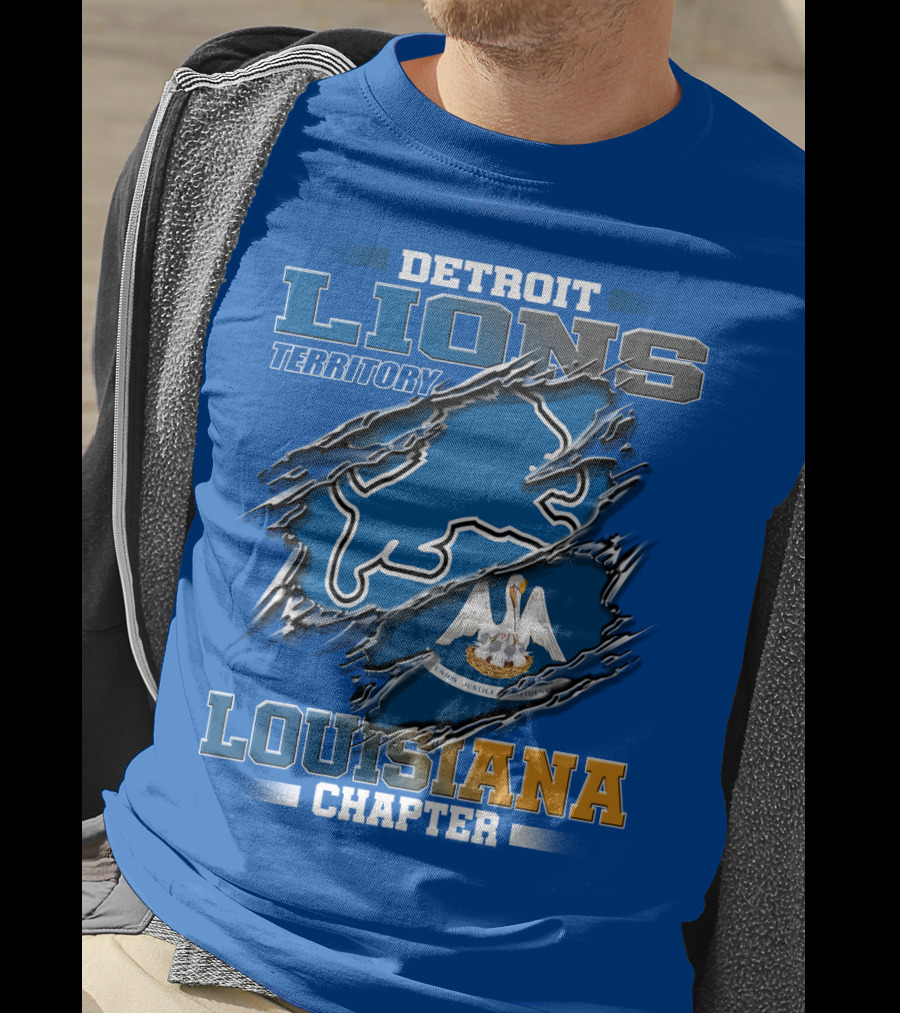 Detroit Lions Territory Louisiana Chapter T-Shirt