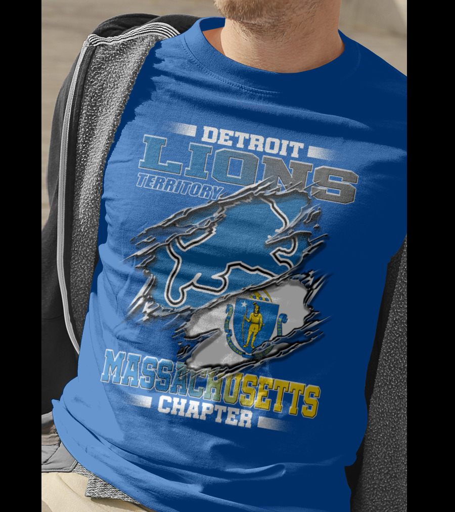Detroit Lions Territory Massachusetts Chapter T-Shirt
