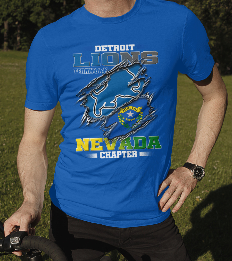 Detroit Lions Territory Nevada Chapter Battle Born T-Shirt