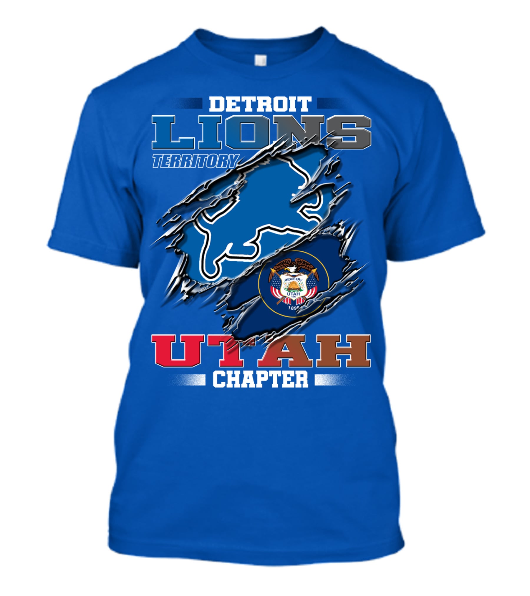 Detriot Lions Territory Utah Chapter T-Shirt