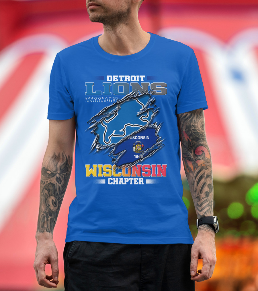 DETROIT LIONS TERRITORY WISCONSIN CHAPTER 1848 T-Shirt