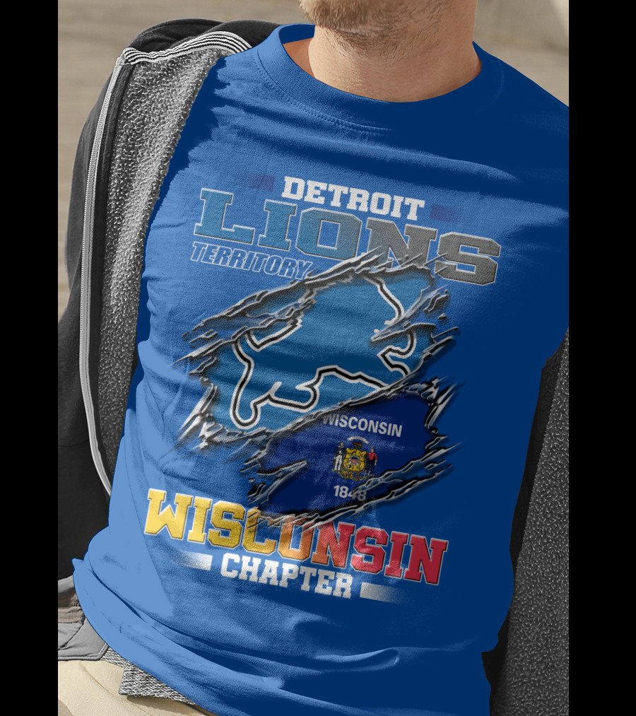 DETROIT LIONS TERRITORY WISCONSIN CHAPTER 1848 T-Shirt