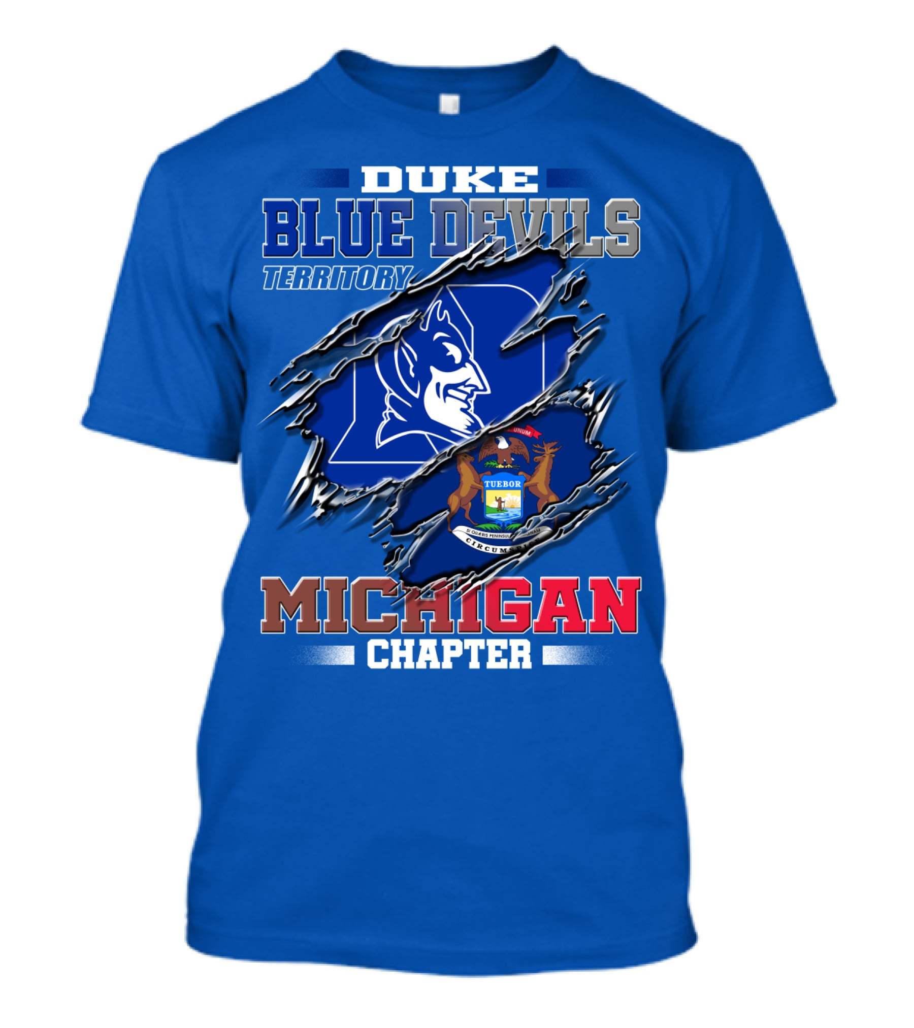 Duke Blue Devils Territory Michigan Chapter T-Shirt