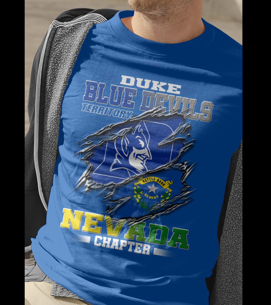 Duke Blue Devils Territory Nevada Chapter Battle Born Nevada T-Shirt