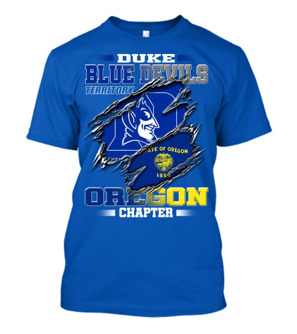 Duke Blue Devils Territory Oregon Chapter State Of Oregon 1859 T-Shirt