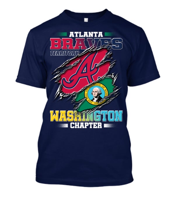 Atlanta Braves Territory Washington Chapter Seal Of The State Of Washington 1889 T-Shirt