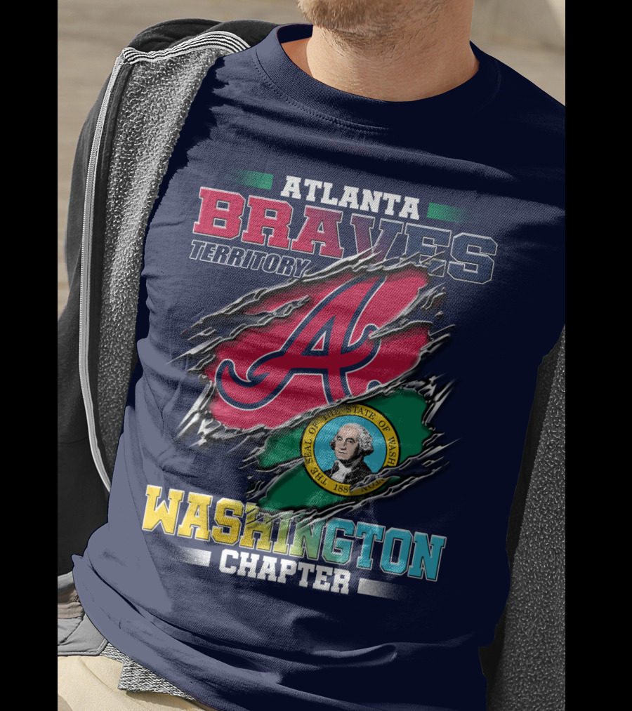 Atlanta Braves Territory Washington Chapter Seal Of The State Of Washington 1889 T-Shirt