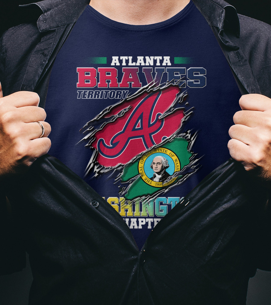 Atlanta Braves Territory Washington Chapter Seal Of The State Of Washington 1889 T-Shirt