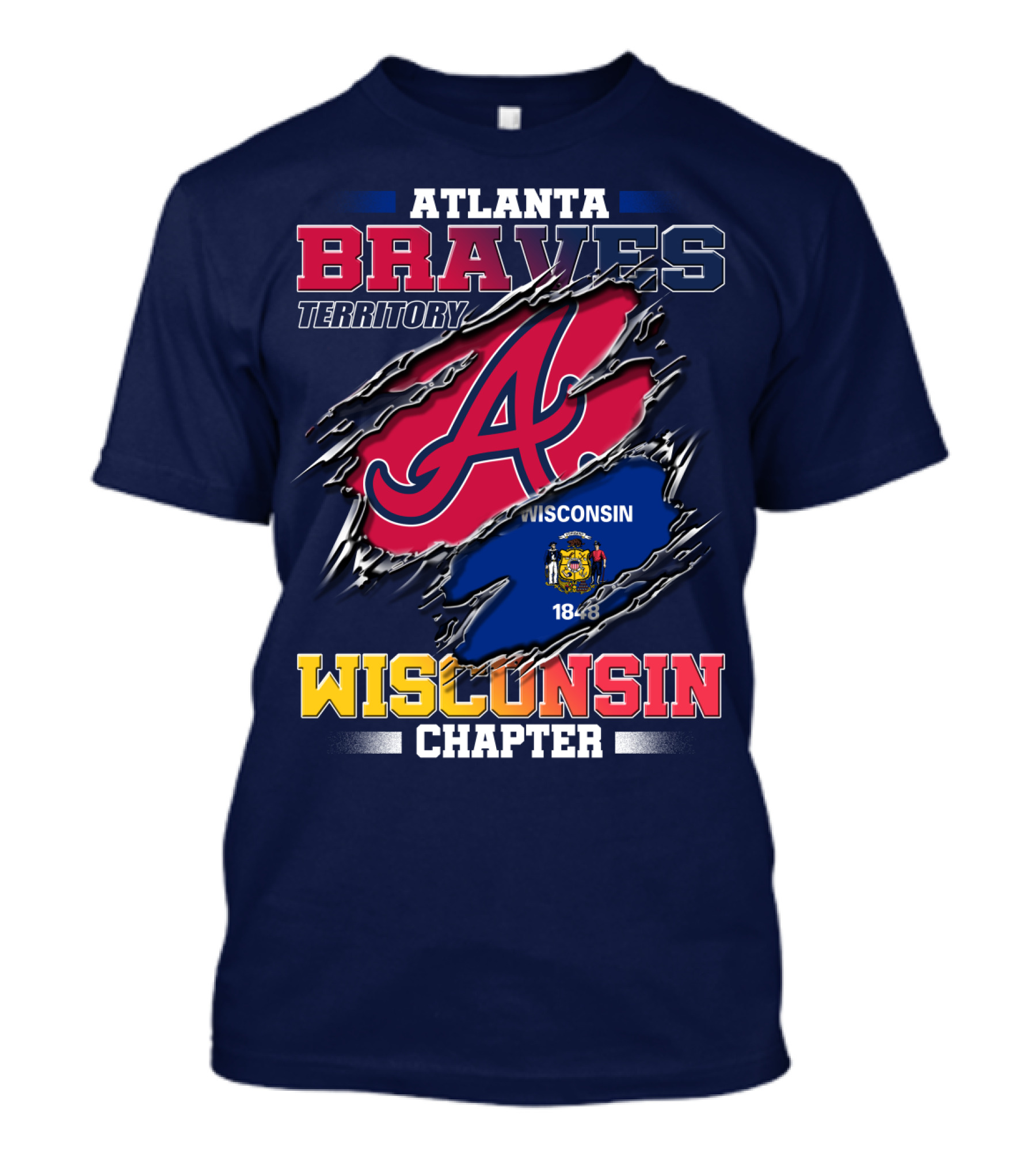 Atlanta Braves Territory Wisconsin Chapter 1848 T-Shirt
