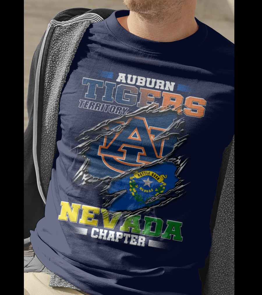 Auburn Tigers Territory Nevada Chapter Battle Born T-Shirt