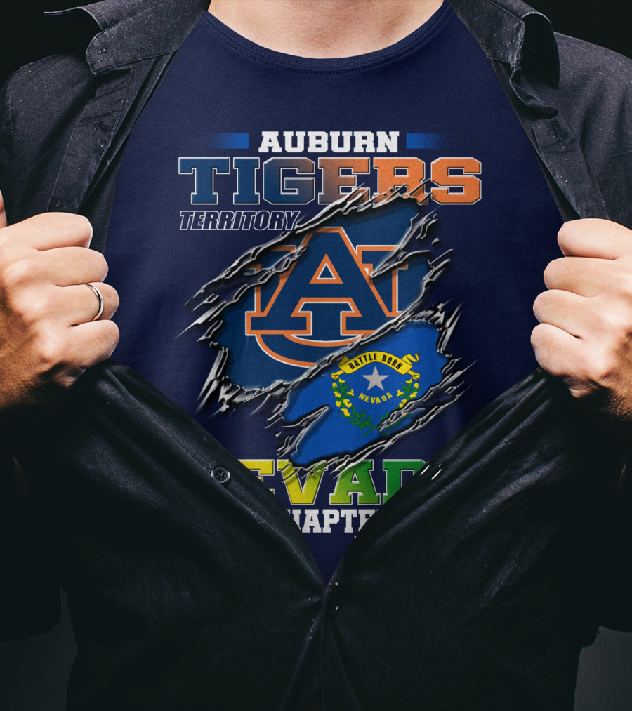 Auburn Tigers Territory Nevada Chapter Battle Born T-Shirt