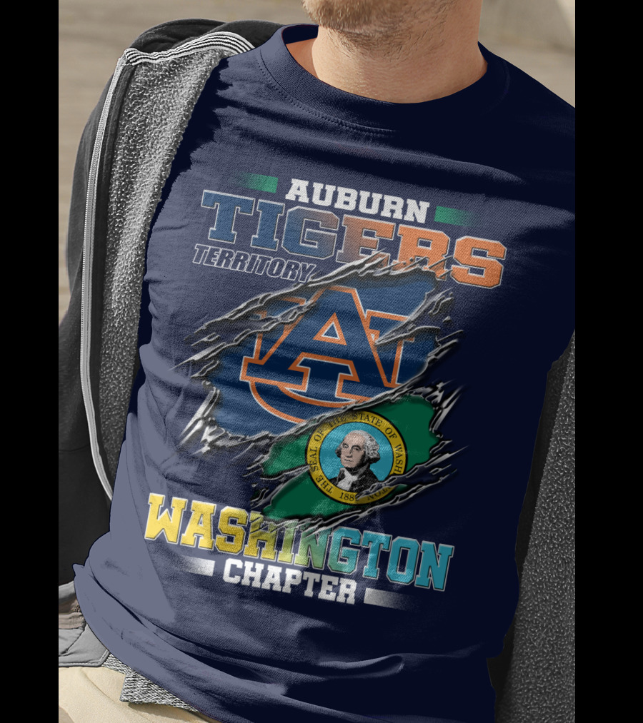 Auburn Tigers Territory Washington Chapter Seal Of Washington T-Shirt