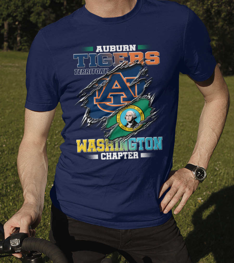 Auburn Tigers Territory Washington Chapter Seal Of Washington T-Shirt