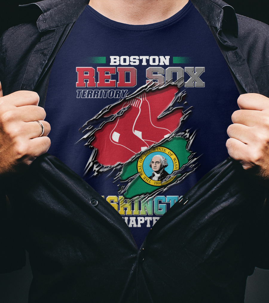 Boston Red Sox Territory Washington Chapter Seal Of The State Of Washington T-Shirt