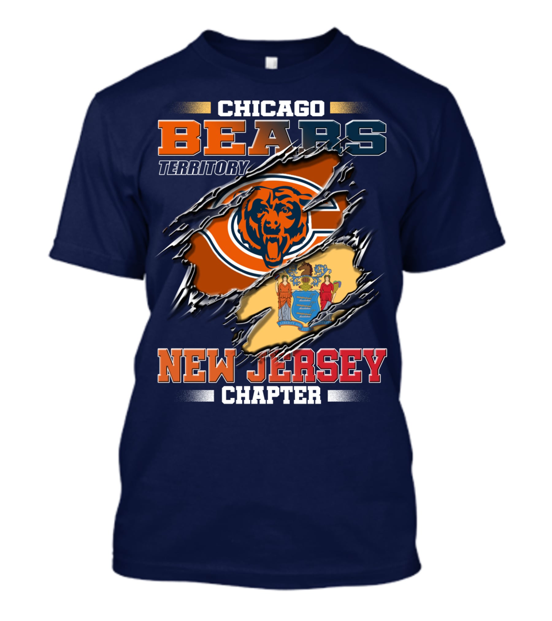 Chicago Bears Territory New Jersey Chapter T-Shirt