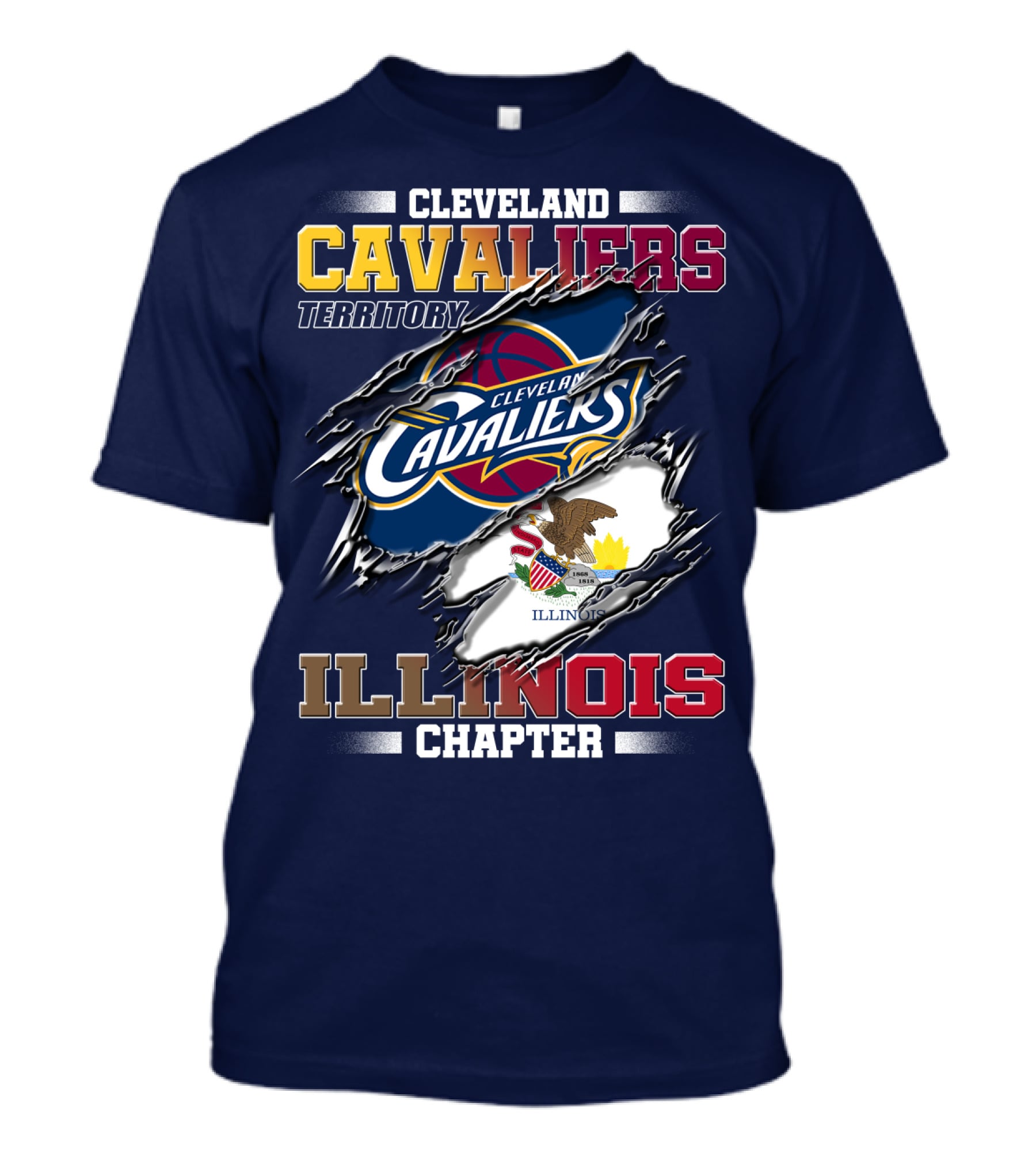 Cleveland Cavaliers Territory Illinois Chapter T-Shirt