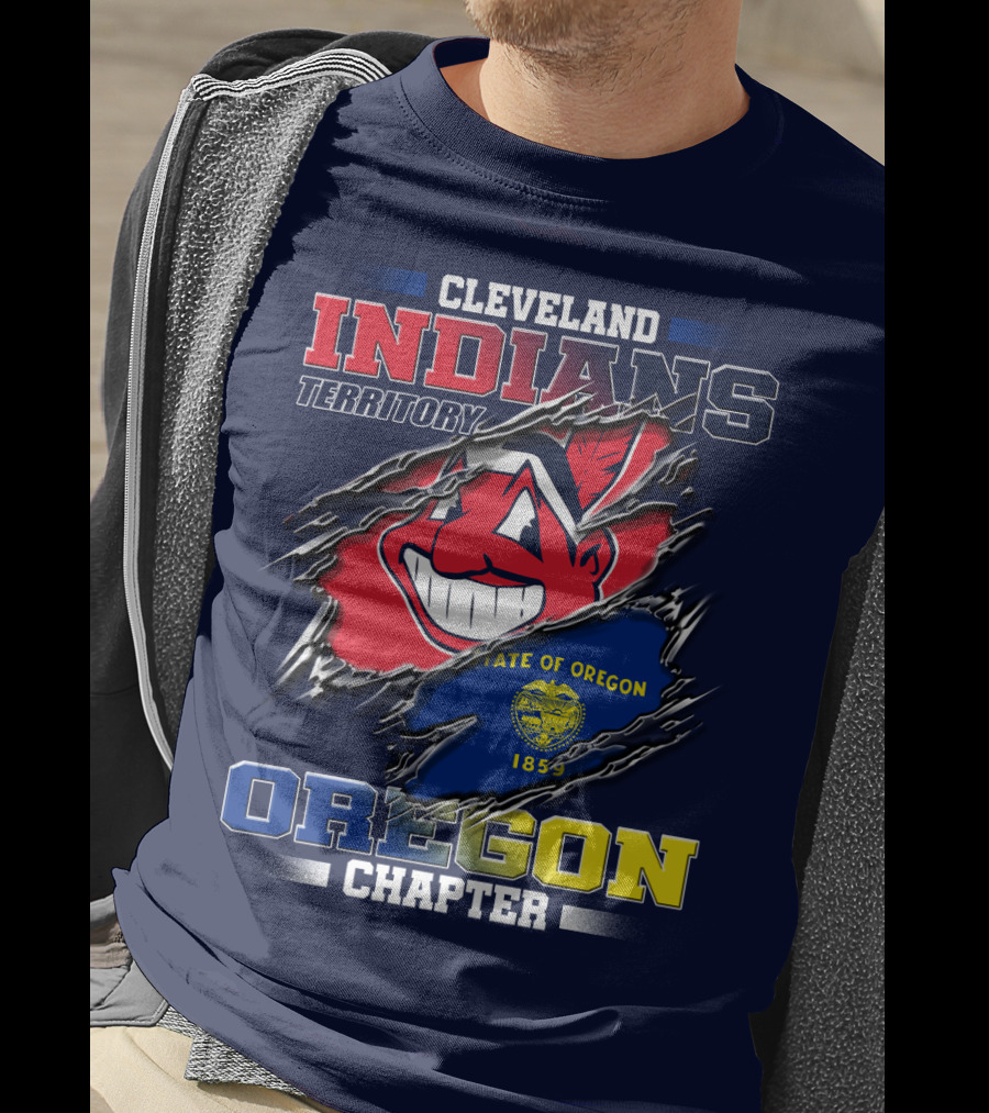 Cleveland Indians Territory Oregon Chapter State Of Oregon 1859 T-Shirt