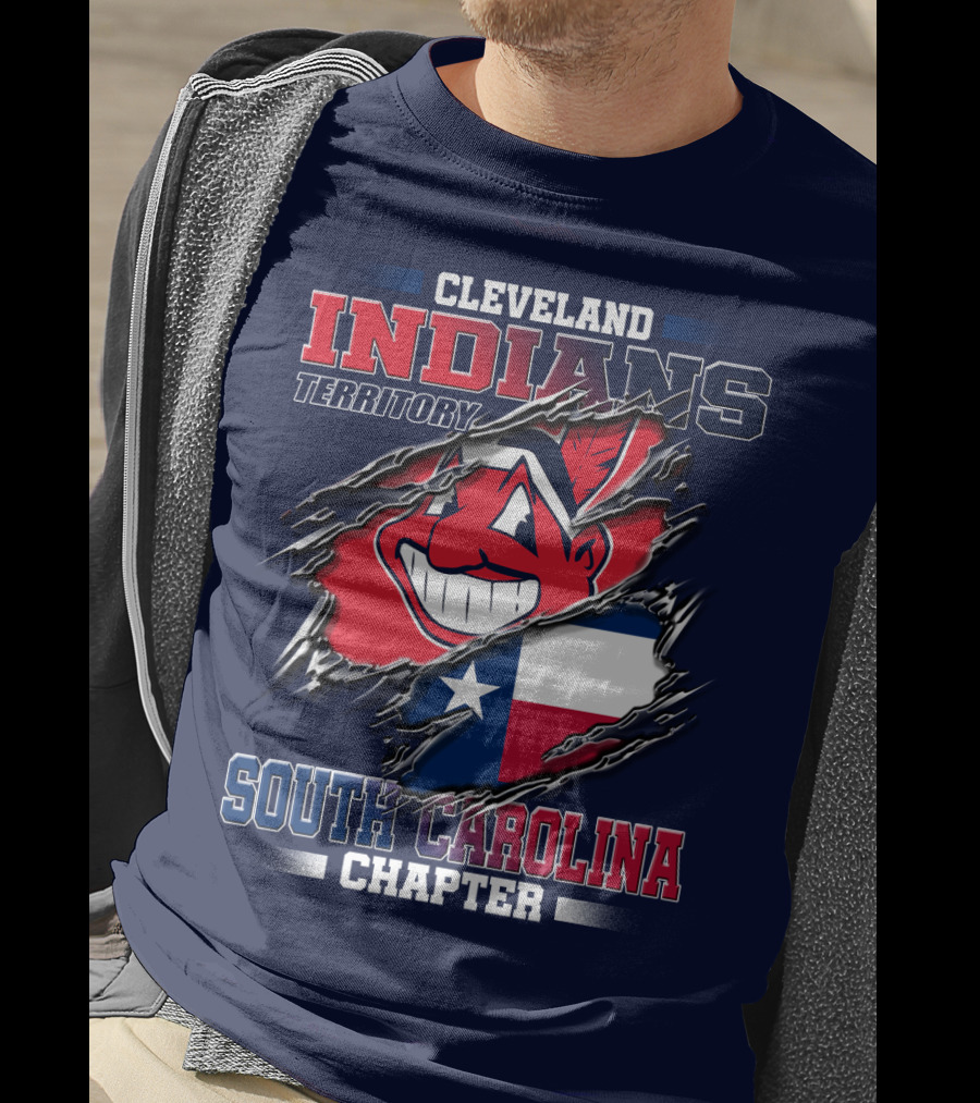 Cleveland Indians Territory South Carolina Chapter Texas Flag T-Shirt
