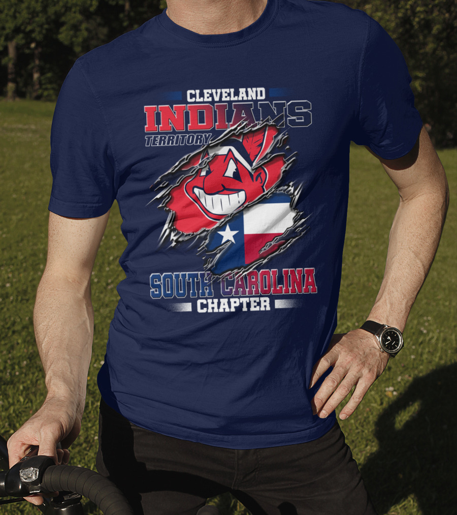 Cleveland Indians Territory South Carolina Chapter Texas Flag T-Shirt