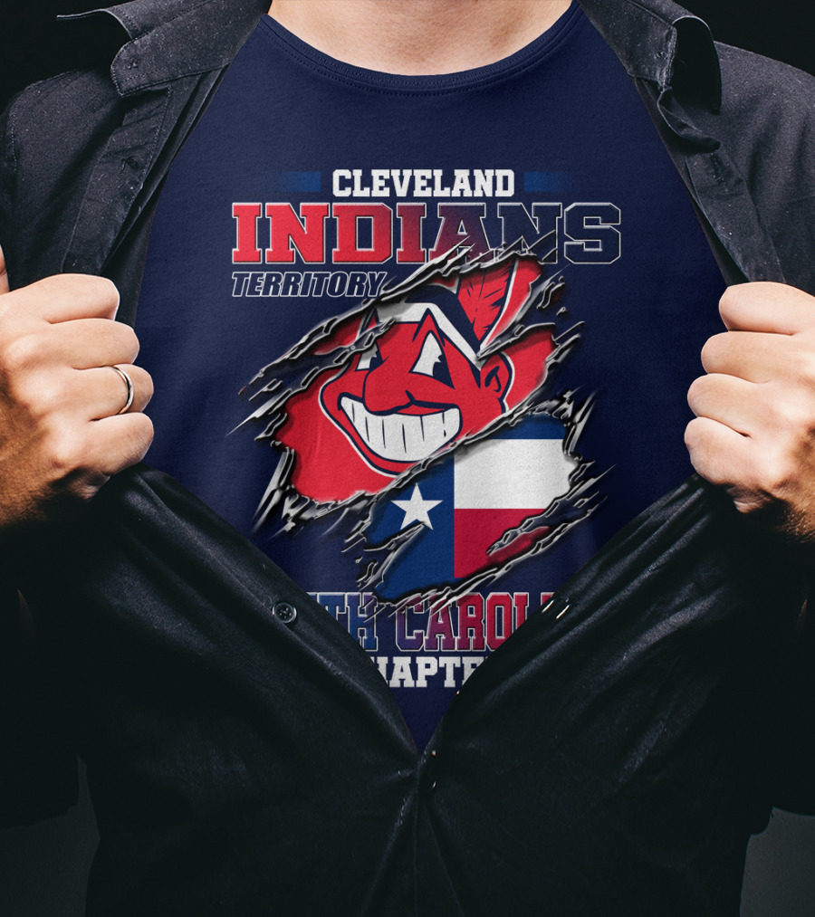Cleveland Indians Territory South Carolina Chapter Texas Flag T-Shirt