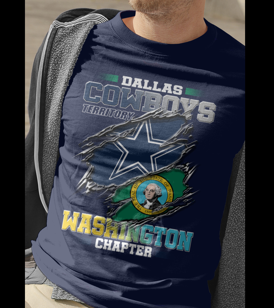Dallas Cowboys Territory Washington Chapter Seal Of The State Of Washington T-Shirt