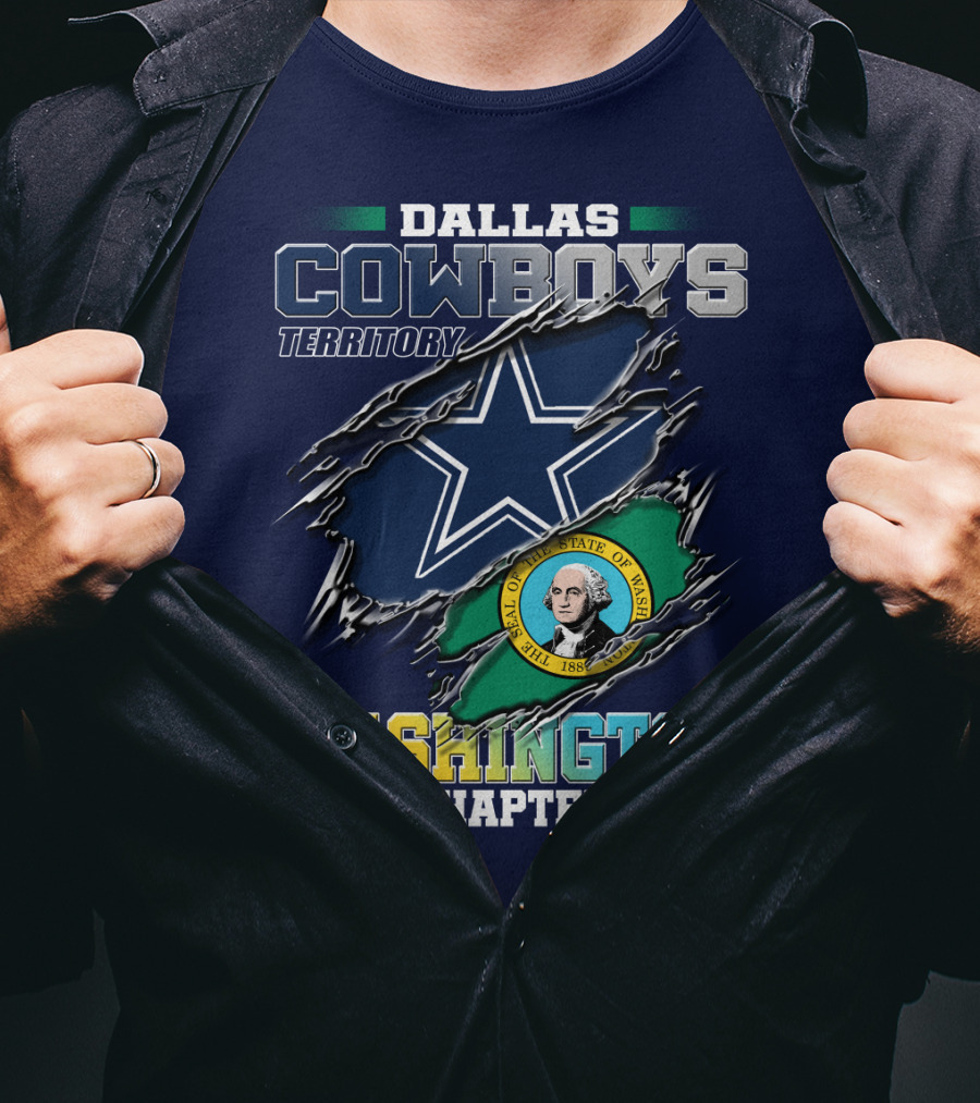 Dallas Cowboys Territory Washington Chapter Seal Of The State Of Washington T-Shirt