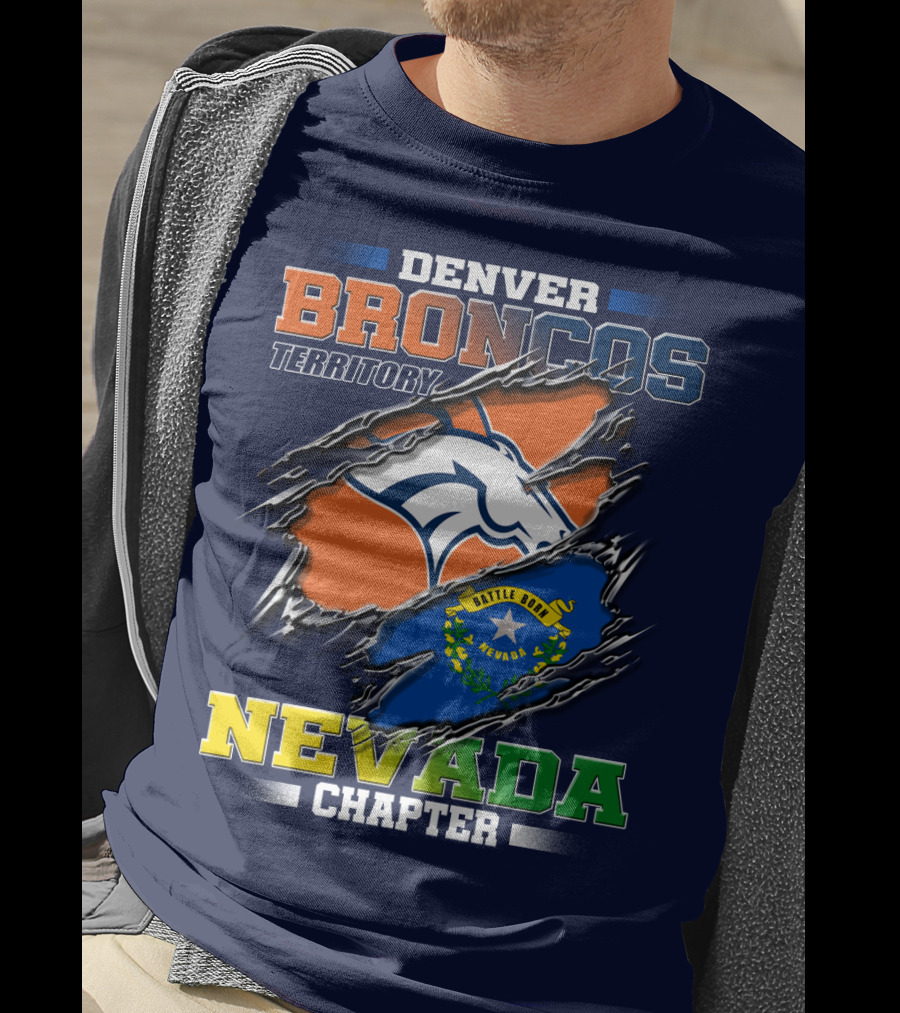 Denver Broncos Territory Nevada Chapter Battle Born T-Shirt