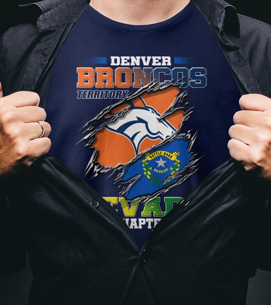 Denver Broncos Territory Nevada Chapter Battle Born T-Shirt