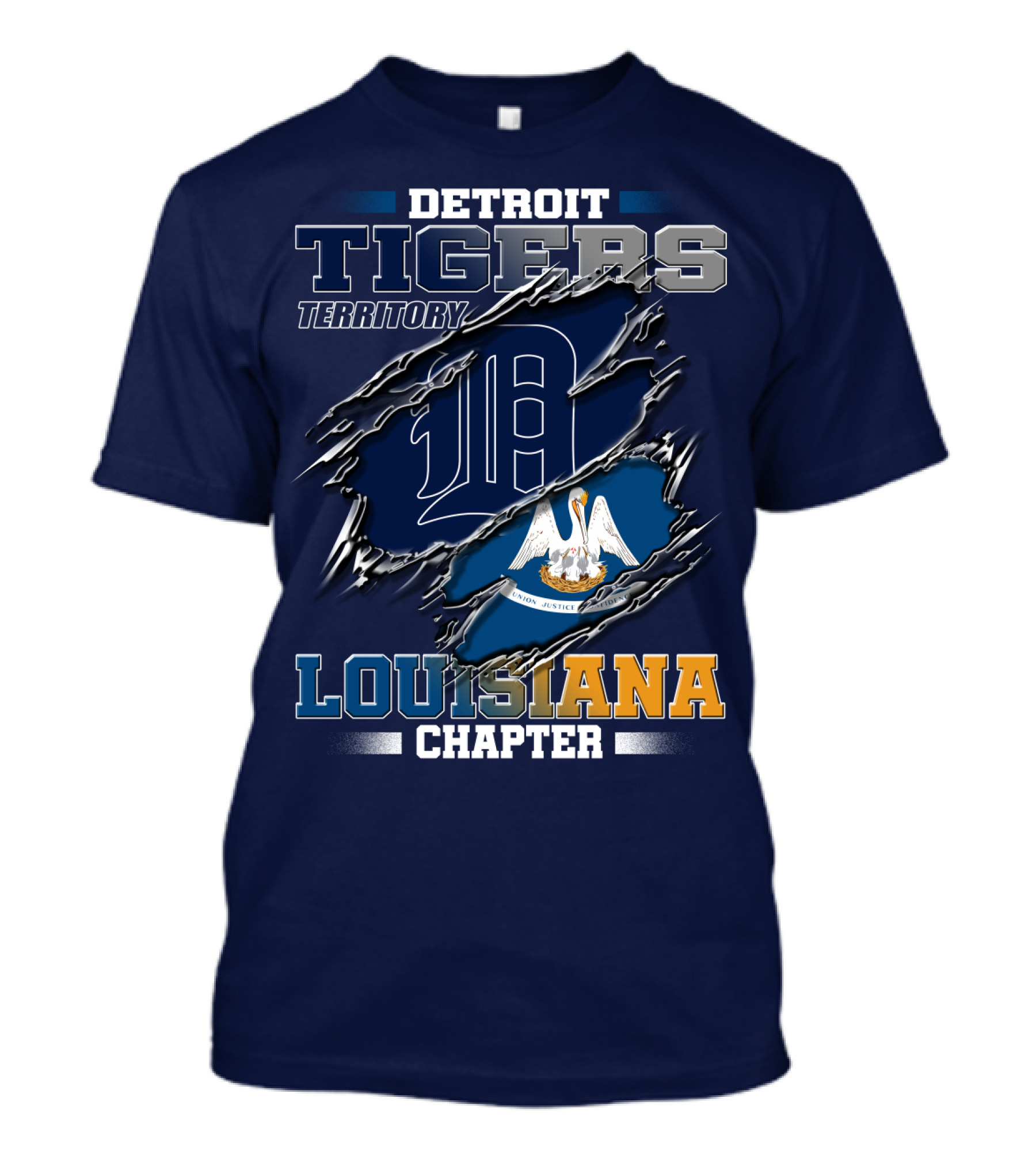 Detroit Tigers Territory Louisiana Chapter T-Shirt