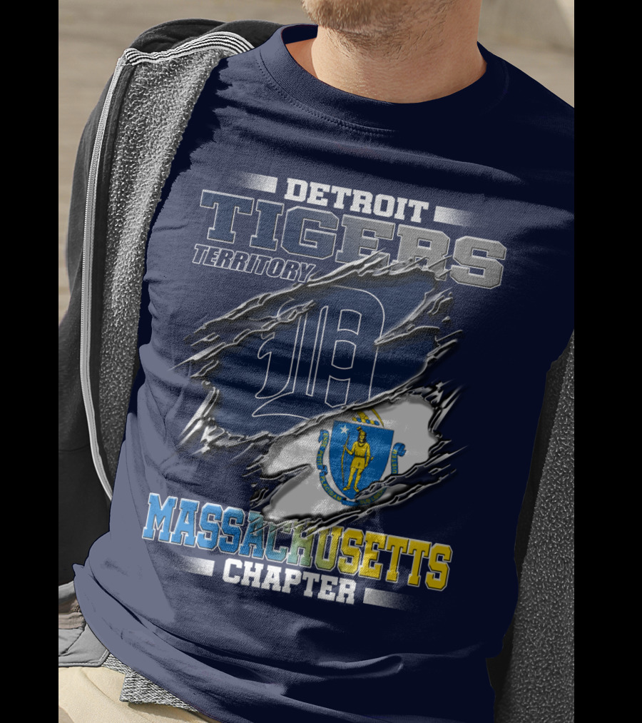 Detroit Tigers Territory Massachusetts Chapter T-Shirt