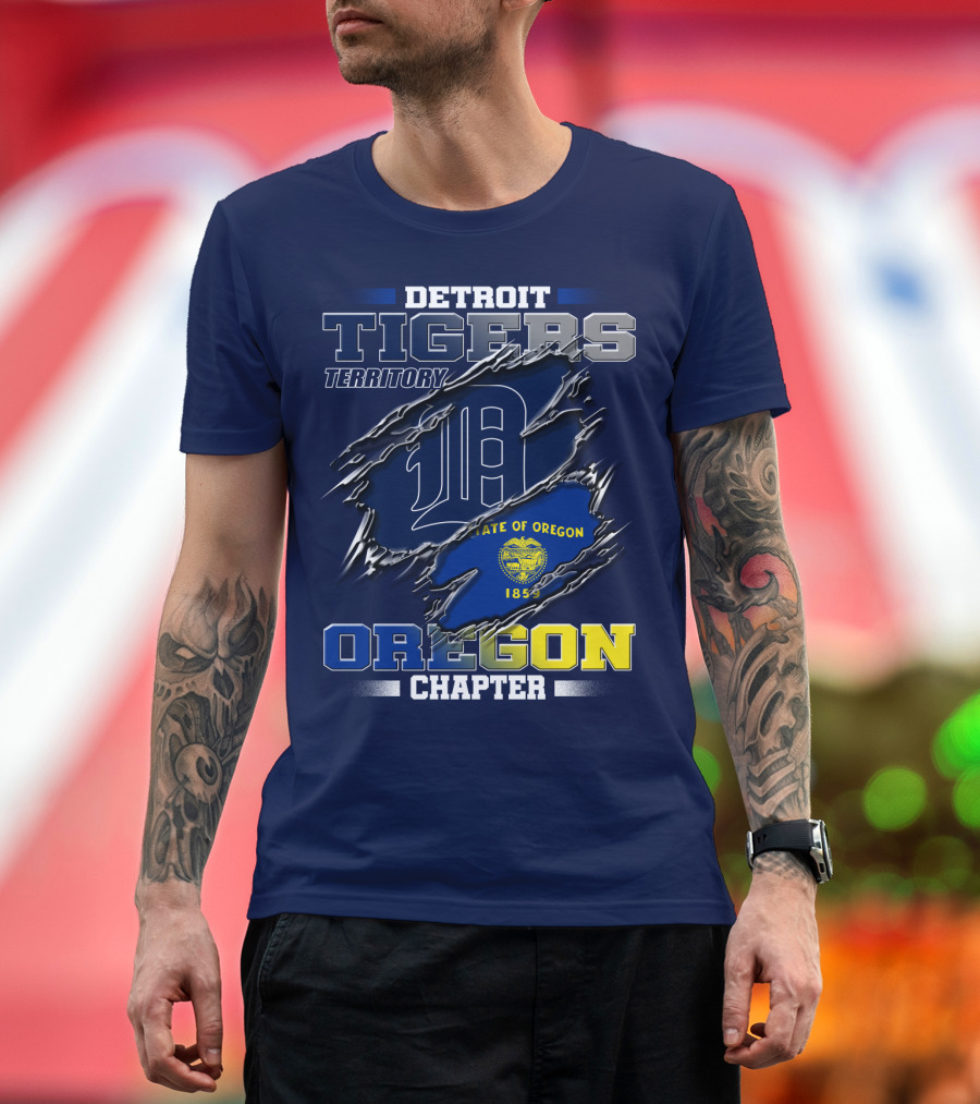 Detroit Tigers Territory Oregon Chapter State Of Oregon 1859 T-Shirt