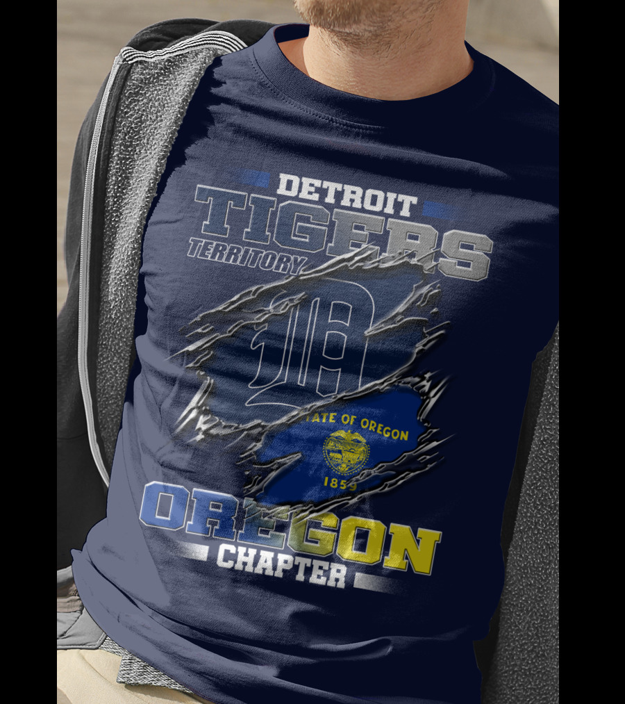 Detroit Tigers Territory Oregon Chapter State Of Oregon 1859 T-Shirt