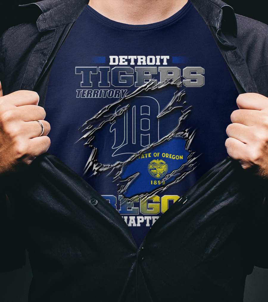 Detroit Tigers Territory Oregon Chapter State Of Oregon 1859 T-Shirt