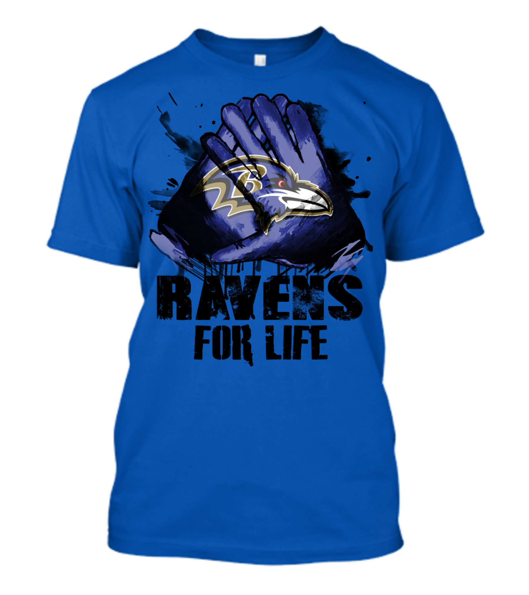 Baltimore Ravens For Life Fan Gear T-Shirt
