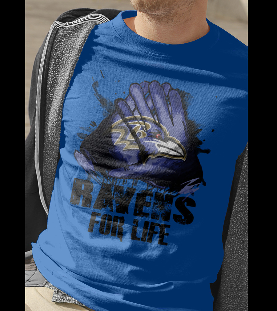 Baltimore Ravens For Life Fan Gear T-Shirt